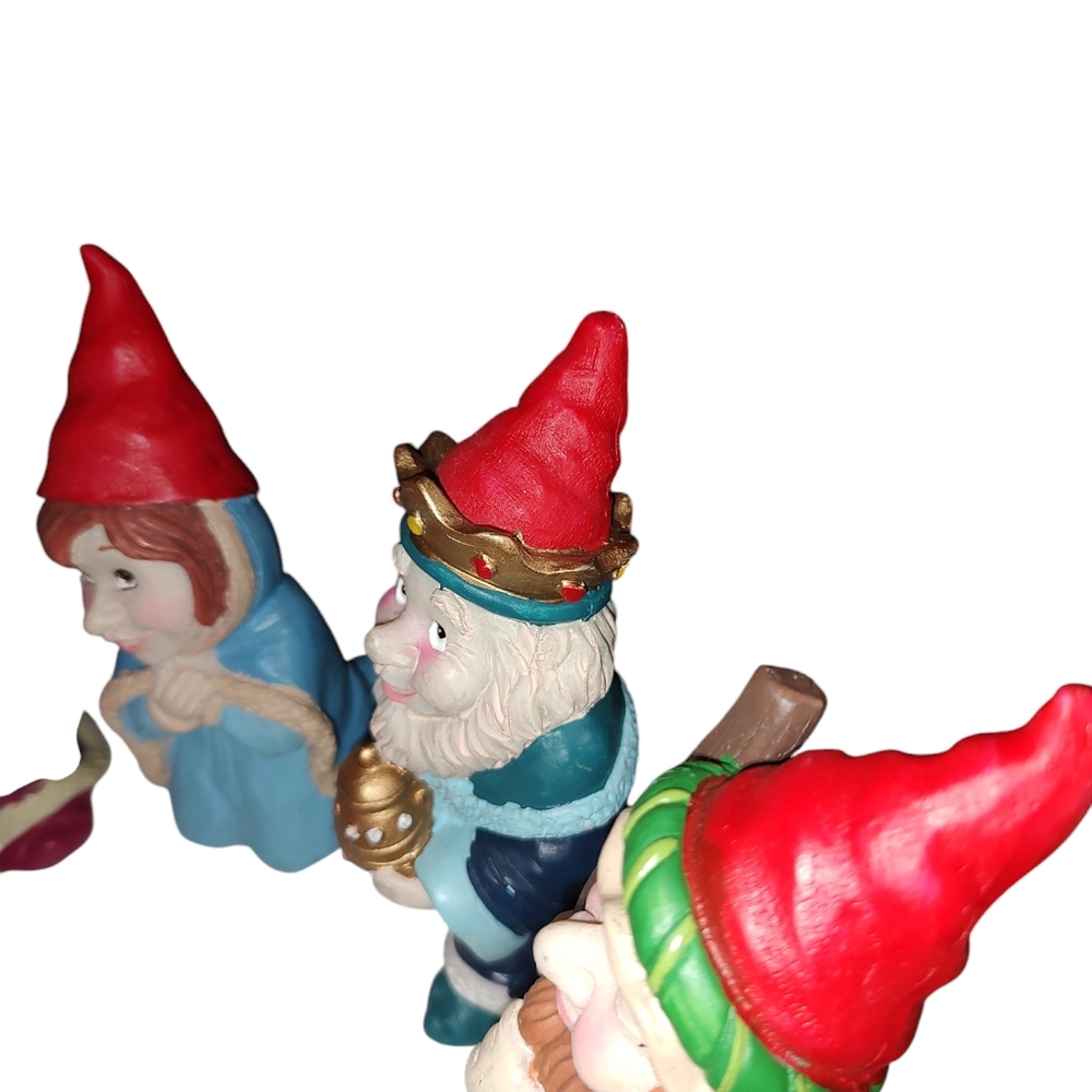 Set of 7 Gnome Nativity Creche Christmas Figures Jesus, Mary, Joseph, Wise Men - Picture 11 of 15